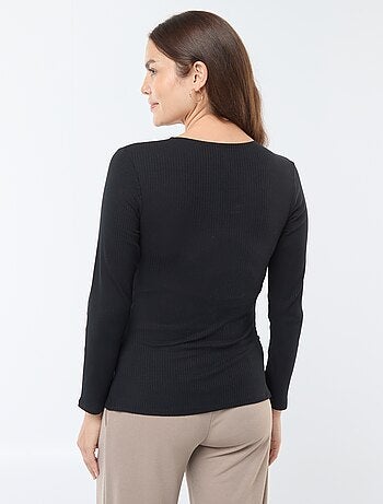 Tee-shirt d'allaitement cache-coeur