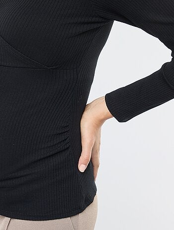 Tee-shirt d'allaitement cache-coeur