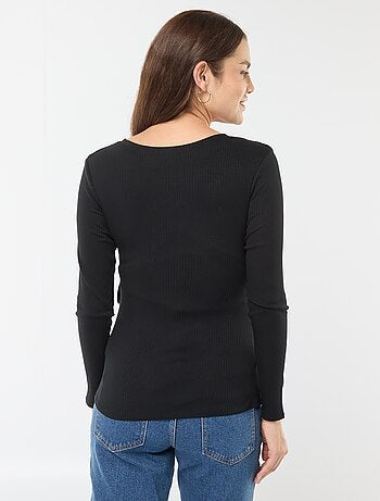 Tee-shirt d'allaitement cache-coeur