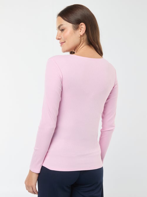 Tee-shirt d'allaitement cache-coeur - Kiabi