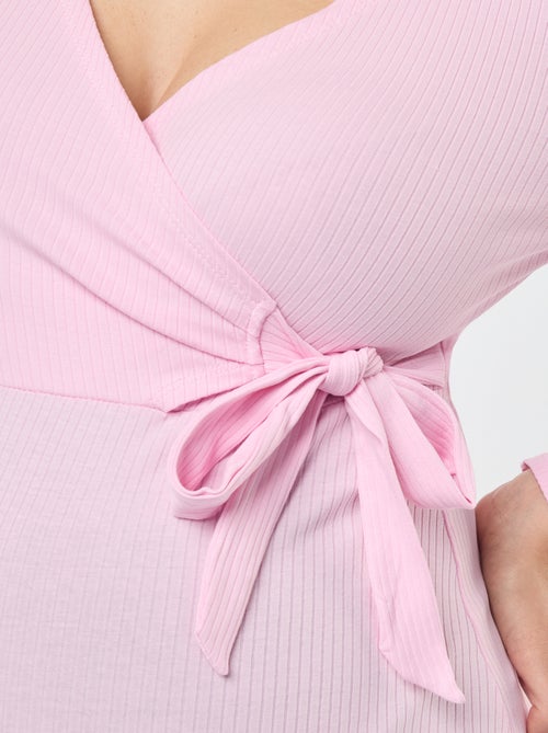 Tee-shirt d'allaitement cache-coeur - Kiabi