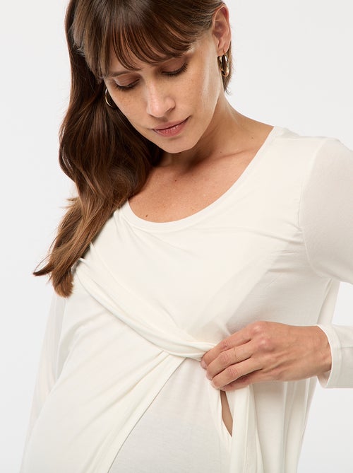 Tee-shirt d'allaitement chiné - Kiabi