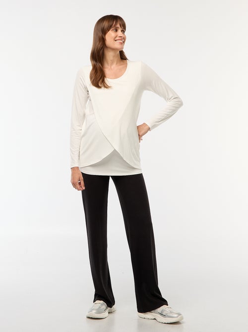 Tee-shirt d'allaitement chiné - Kiabi