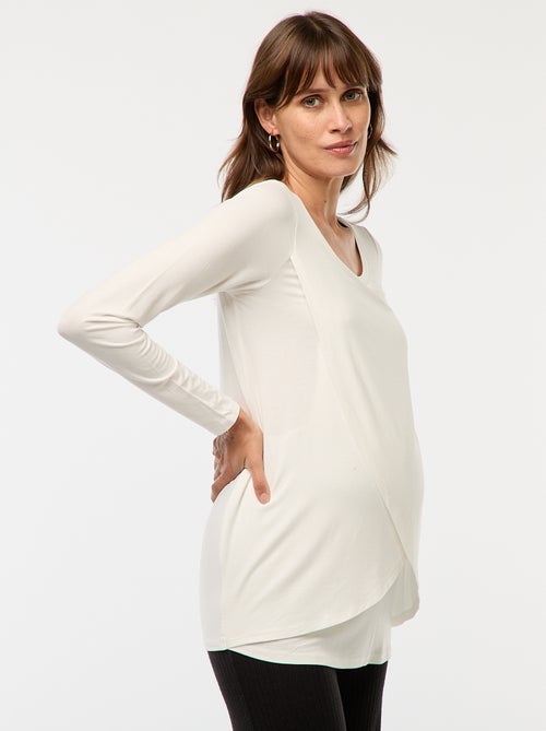 Tee-shirt d'allaitement chiné - Kiabi