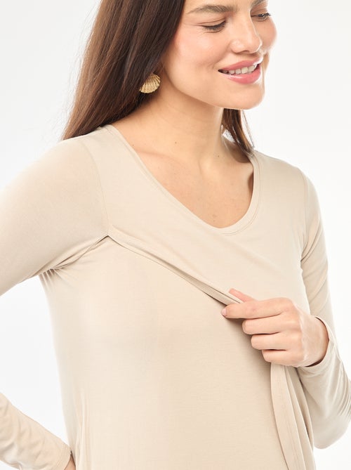 Tee-shirt d'allaitement chiné - Kiabi