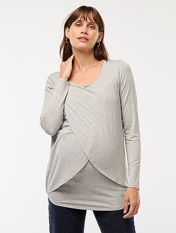 Tee-shirt d'allaitement chiné