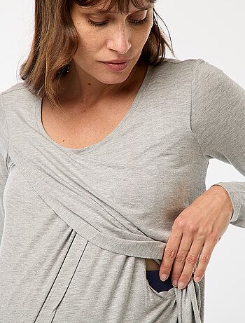 Tee-shirt d'allaitement chiné