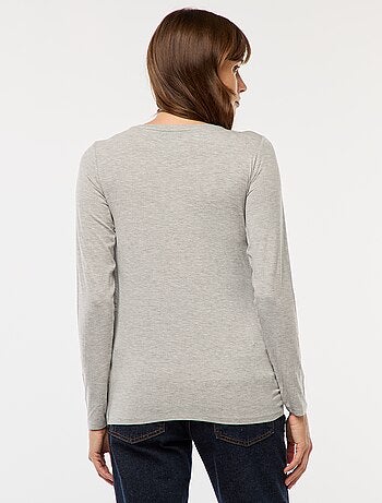 Tee-shirt d'allaitement chiné