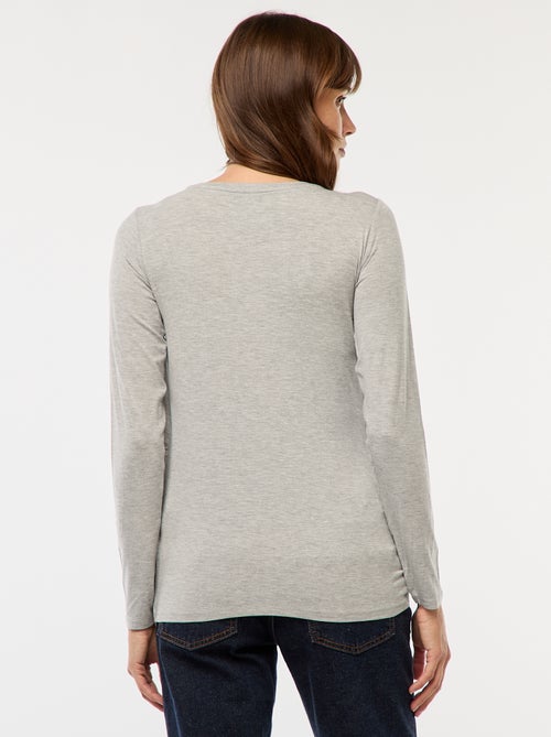 Tee-shirt d'allaitement chiné - Kiabi