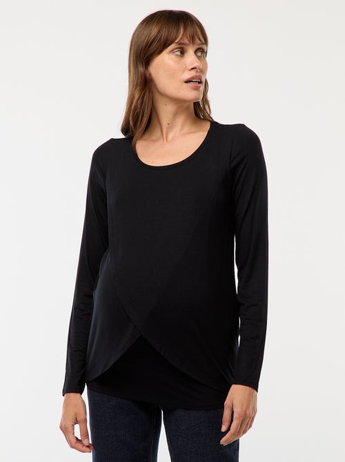 Tee-shirt d'allaitement chiné - Kiabi