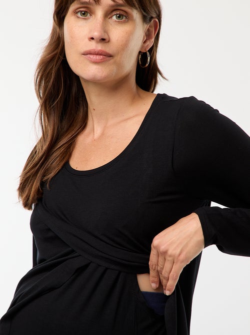 Tee-shirt d'allaitement chiné - Kiabi