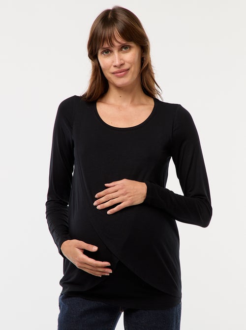 Tee-shirt d'allaitement chiné - Kiabi