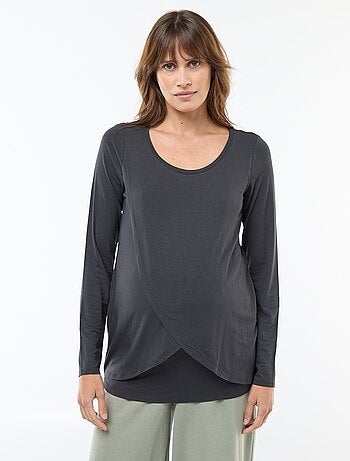 Tee-shirt d'allaitement chiné