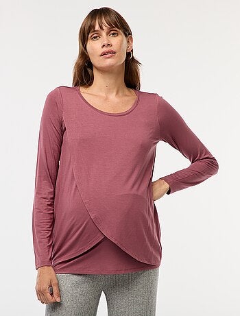 Tee-shirt d'allaitement chiné