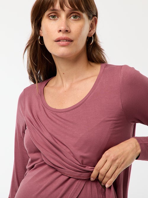 Tee-shirt d'allaitement chiné - Kiabi