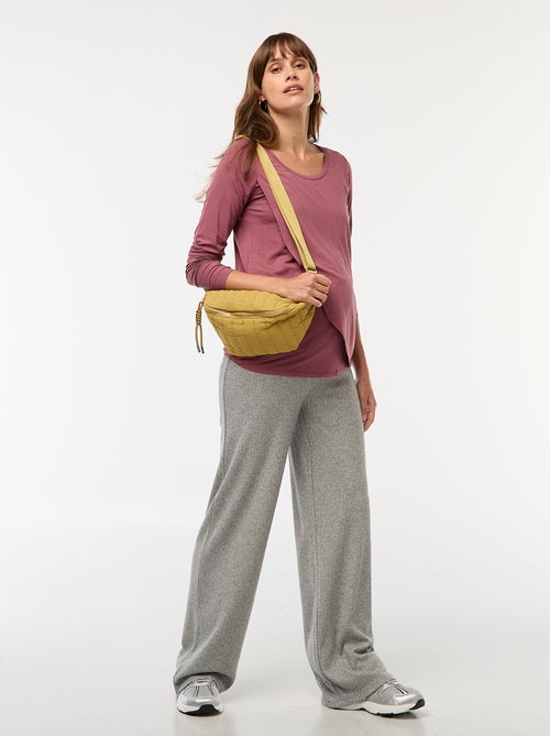 Tee-shirt d'allaitement chiné - Kiabi