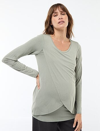 Tee-shirt d'allaitement chiné