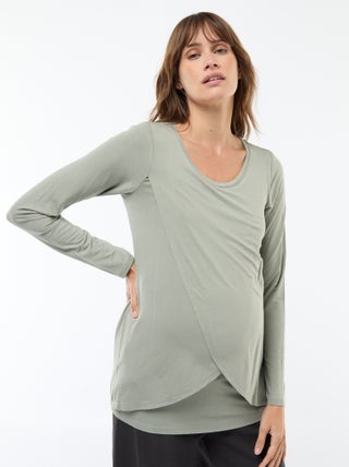 Tee-shirt d'allaitement chiné