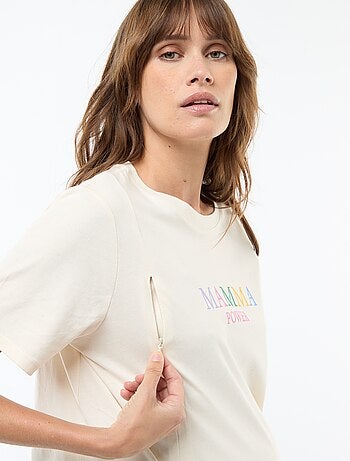 Tee-shirt d'allaitement imprimé à manches courtes