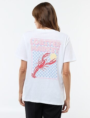 Tee-shirt d'allaitement imprimé à manches courtes