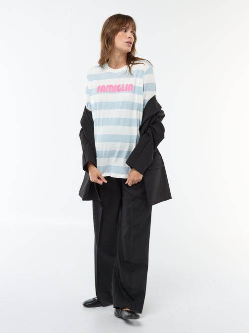 Tee-shirt d'allaitement imprimé à manches courtes - Kiabi