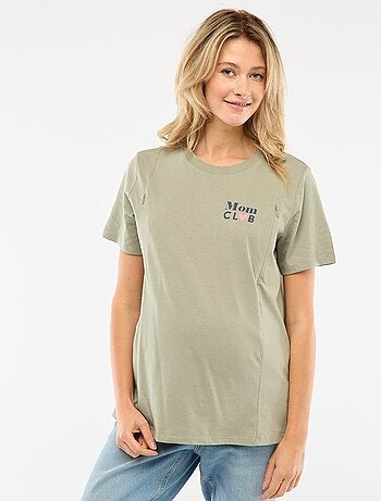 Tee-shirt d'allaitement imprimé à manches courtes