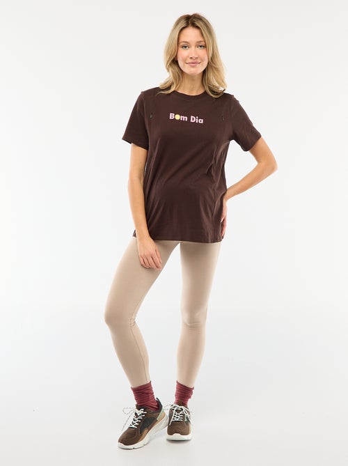 Tee-shirt d'allaitement imprimé à manches courtes - Kiabi