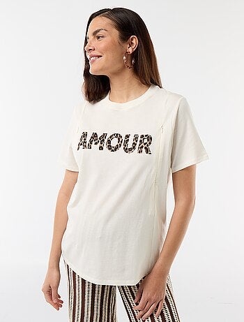 Tee-shirt d'allaitement imprimé