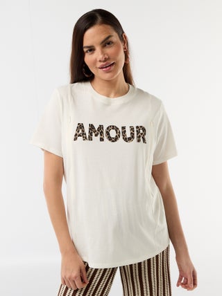Tee-shirt d'allaitement imprimé