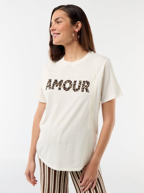 Tee-shirt d'allaitement imprimé - Kiabi