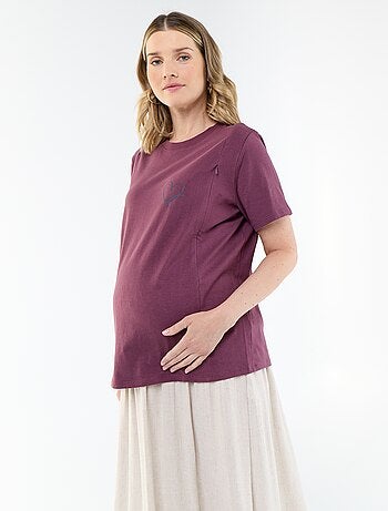 Tee-shirt d'allaitement imprimé