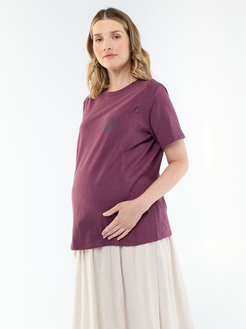 Tee-shirt d'allaitement imprimé - Kiabi Tee-shirt d'allaitement imprimé - Kiabi