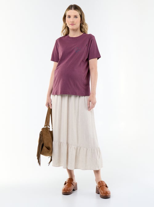 Tee-shirt d'allaitement imprimé - Kiabi Tee-shirt d'allaitement imprimé - Kiabi