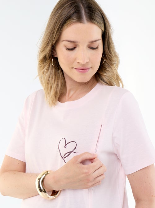 Tee-shirt d'allaitement imprimé - Kiabi
