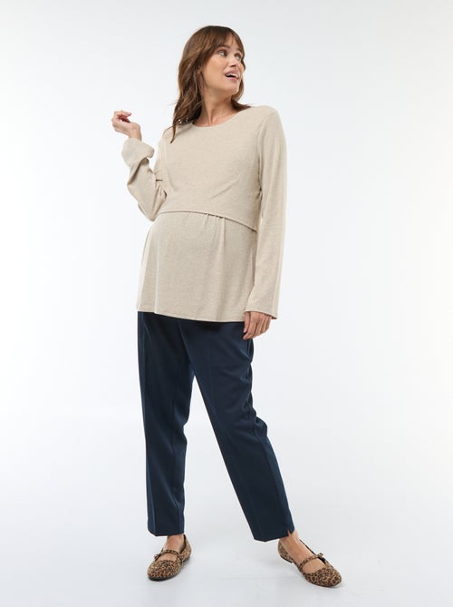 Tee-shirt d'allaitement uni - Kiabi