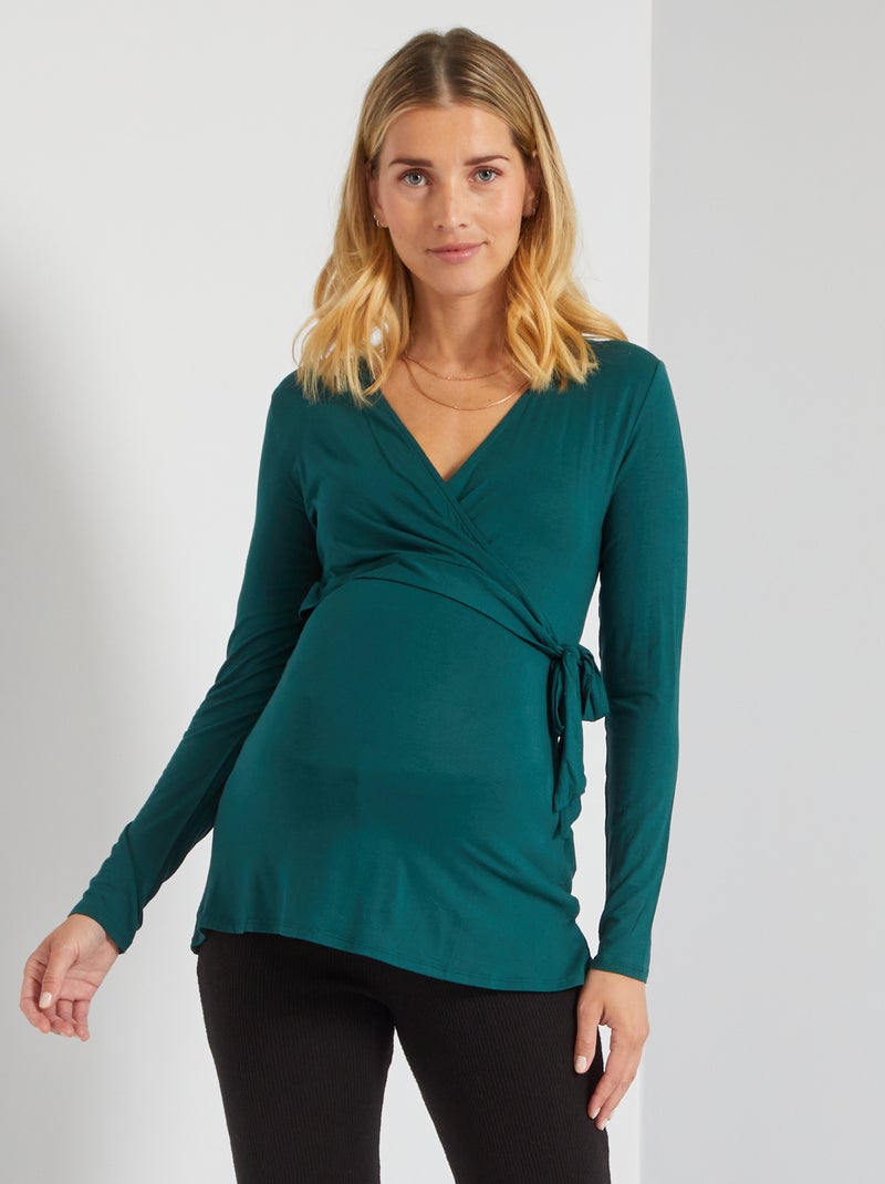 Tee-shirt d'allaitement Vert - Kiabi