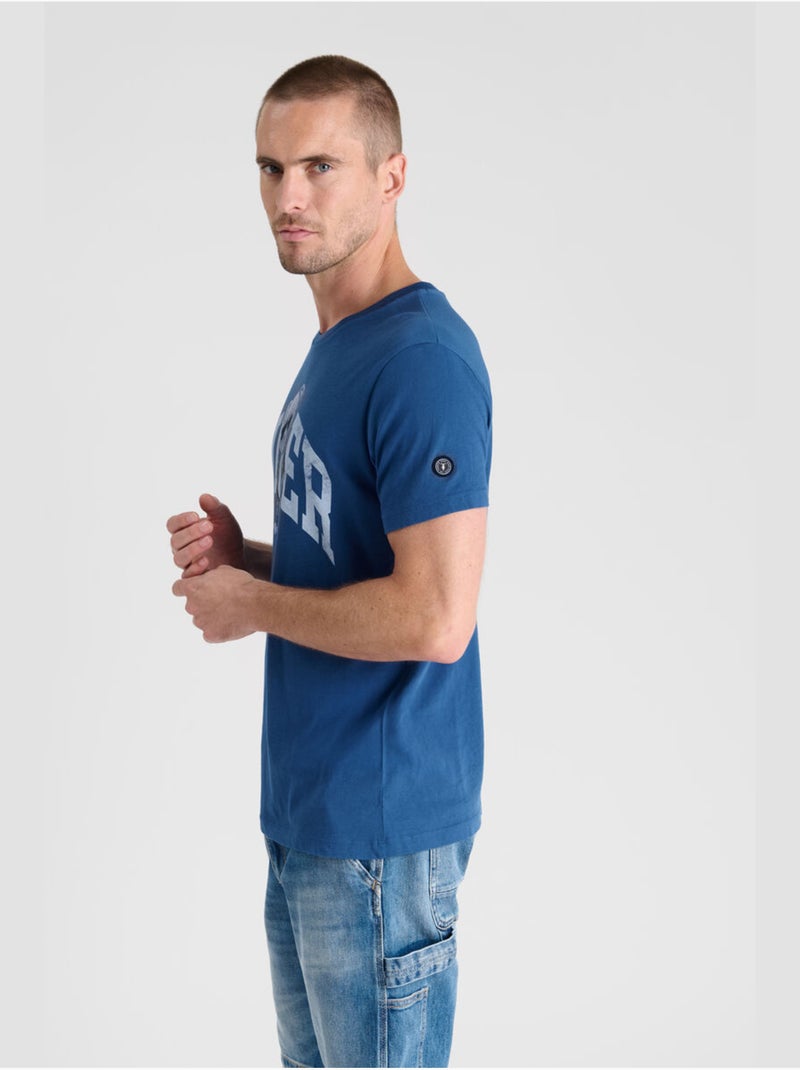 Tee-shirt danis 'le temps des cerises' Bleu - Kiabi