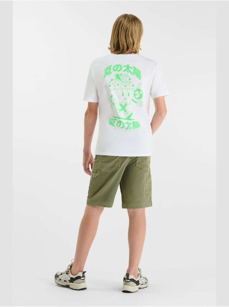 Tee-Shirt DASHBO 'Le Temps Des Cerises' Blanc - Kiabi