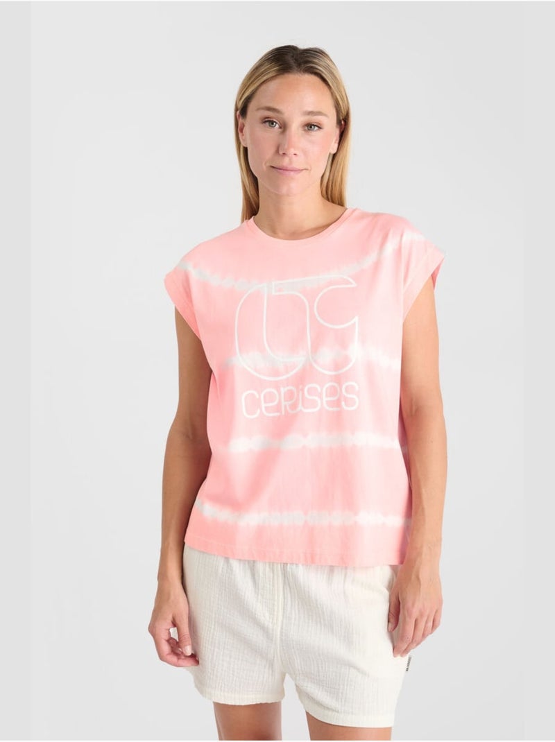 Tee-shirt dave 'le temps des cerises' Rose - Kiabi