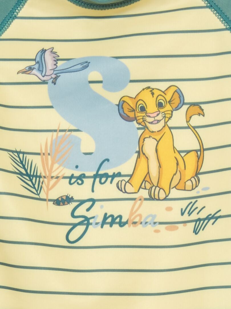 Tee-shirt de bain 'Roi Lion' 'Disney' vert/jaune - Kiabi
