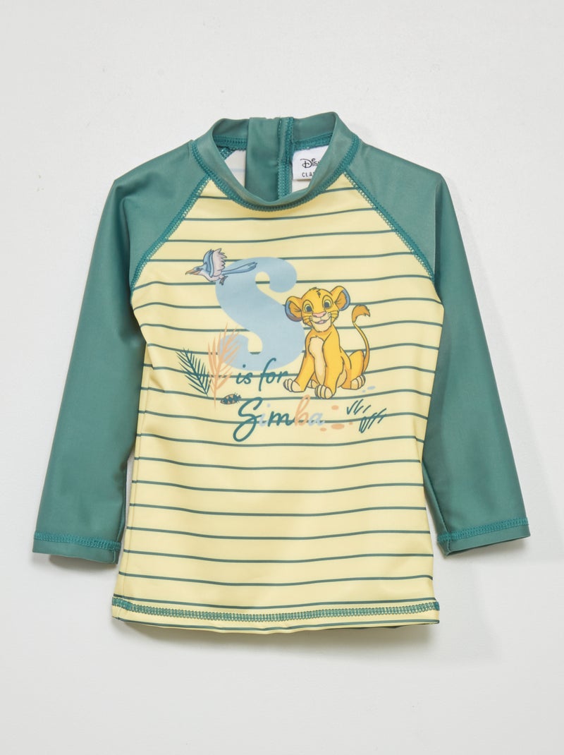 Tee-shirt de bain 'Roi Lion' 'Disney' vert/jaune - Kiabi