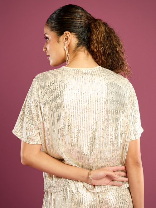 Tee-shirt de fêtes à sequins - Kiabi
