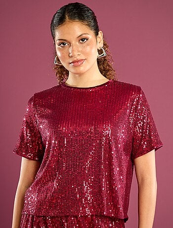 Tee-shirt de fêtes à sequins