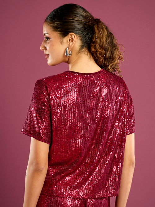 Tee-shirt de fêtes à sequins - Kiabi