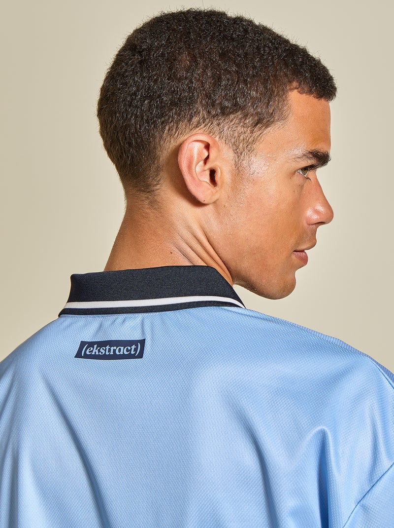 Tee-shirt de foot oversize - (ekstract) Bleu - Kiabi