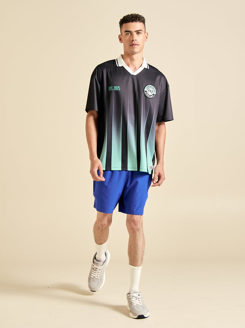 Tee-shirt de foot oversize - (ekstract) Noir - Kiabi