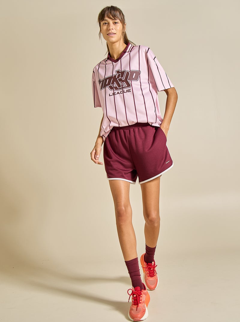 Tee-shirt de foot oversize - (ekstract) Rose - Kiabi
