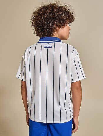 Tee-shirt de foot rayé à manches courtes