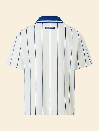 Tee-shirt de foot rayé à manches courtes