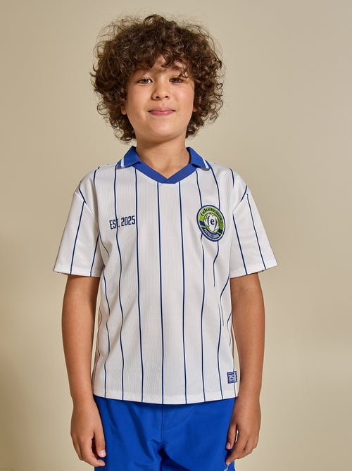 Tee-shirt de foot rayé à manches courtes (Ekstract) - Kiabi Tee-shirt de foot rayé à manches courtes (Ekstract) - Kiabi